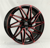 18" Drift Racing DR10383 Wheel 🔥 18X8 +35 5X108 🔥 C.B 73.1 Black & Red Rim ✅
